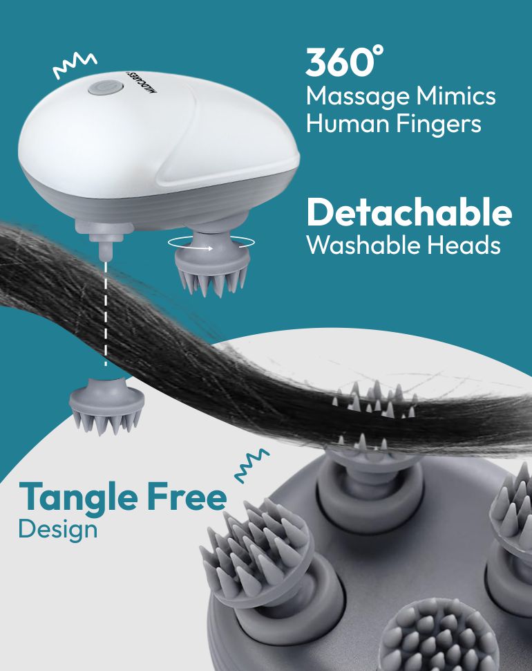 MildCares Smart Scalp Massager | Rechargeable & Portable