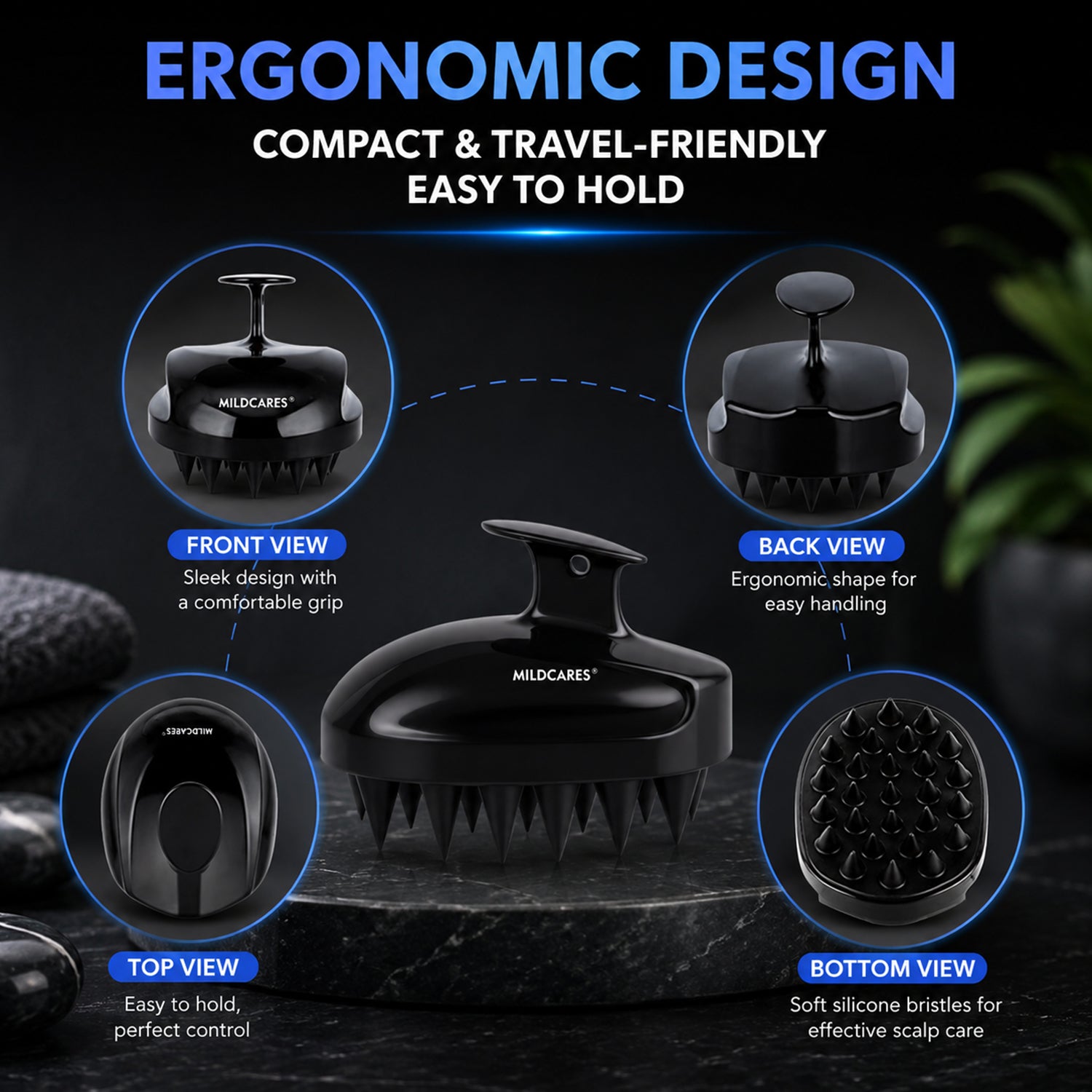 Mouse Scalp Massager Brush for Deep Cleaning & Relaxation