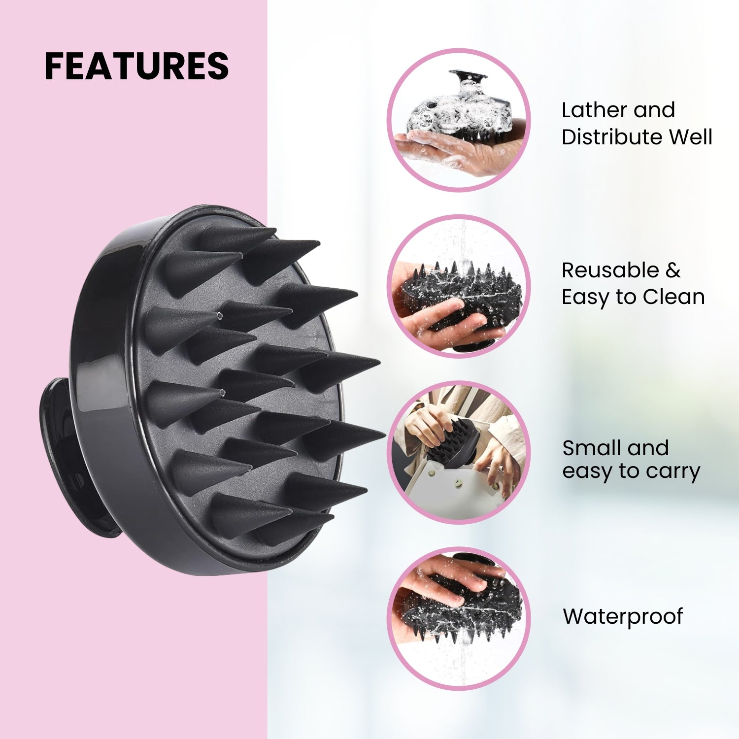 Scalp Massager Brush for Hair Growth & Dandruff Control