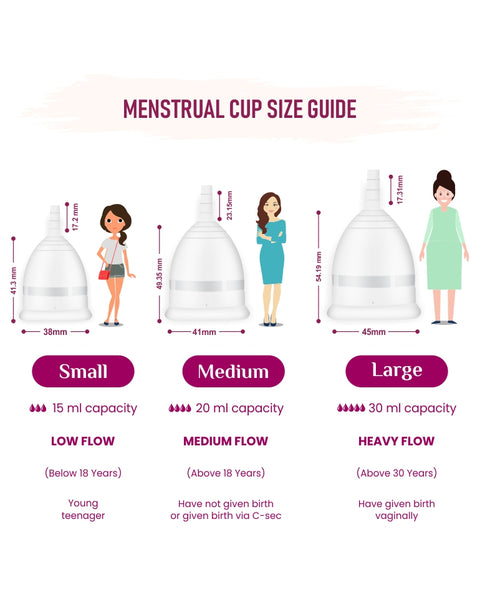 Pack Of 2 Gynocup Menstrual Cup (Free Cramp Relief Roll On)