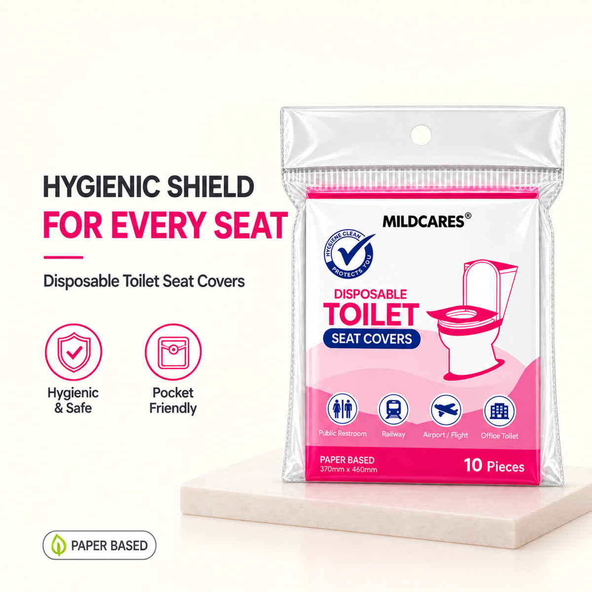 Disposable Toilet Seat Covers – 10 Units