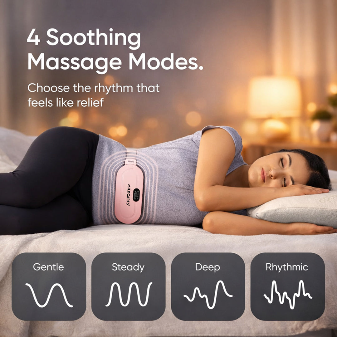 Period Cramp Massager Belt with Heat & Vibration