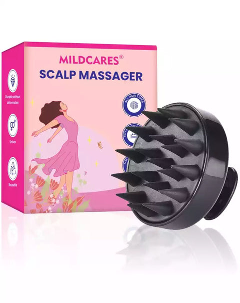 MildCares Hair Scalp Massager Brush For Hair Growth- Shampoo Scrub Hair Massager Soft Silicone Head Massager Scalp Scrubber Exfoliator,Anti-Dandruff Hair Scalp Massager Brush