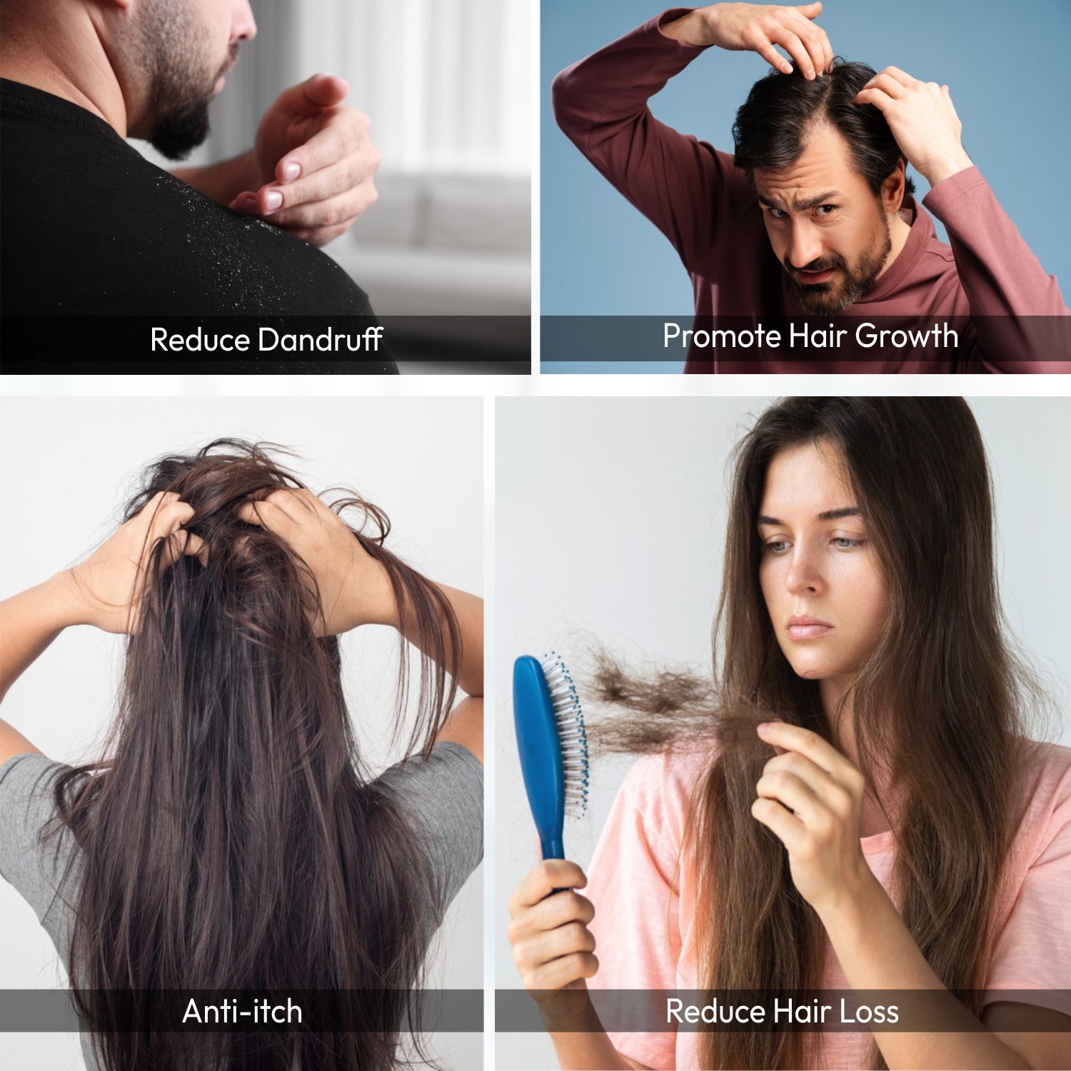 Scalp Massager Brush for Hair Growth & Dandruff Control