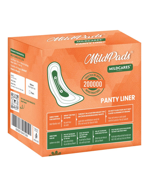 Mildcares  Ultra Thin Daily Panty Liners| Protects You Against Spotting & Unwanted Discharge