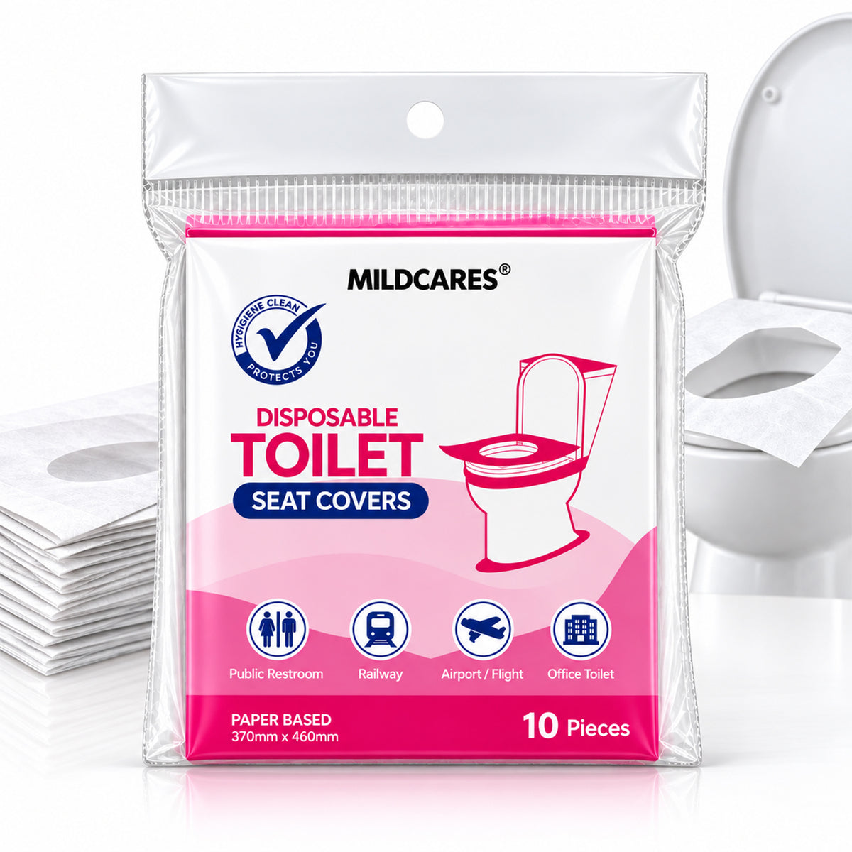 Disposable Toilet Seat Covers – 10 Units