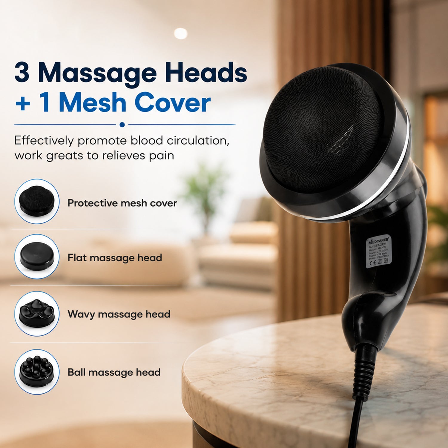 MildCares RX Pro Handheld Physiotherapy Massager – Pain Relief