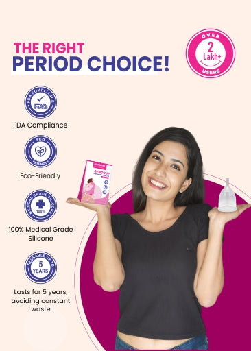 Pack Of 2 Gynocup Menstrual Cup (Free Cramp Relief Roll On)