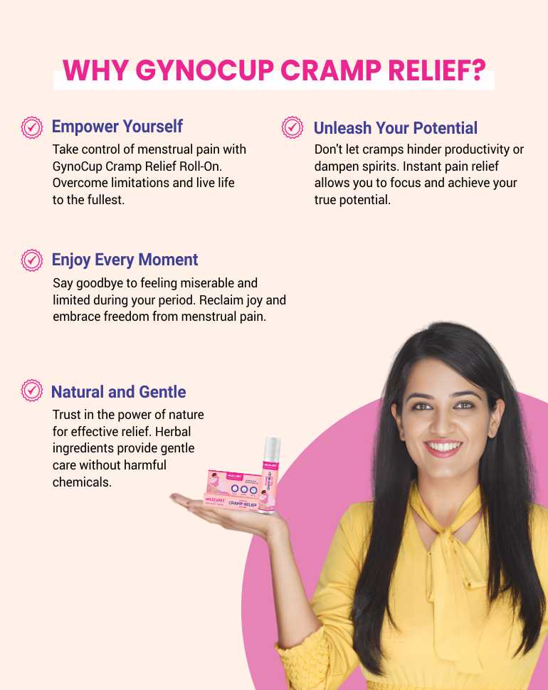 Pack Of 2 Gynocup Menstrual Cup (Free Cramp Relief Roll On)