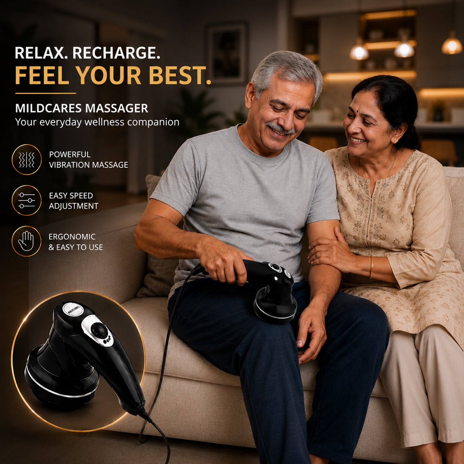 MildCares RX Pro Handheld Physiotherapy Massager – Pain Relief