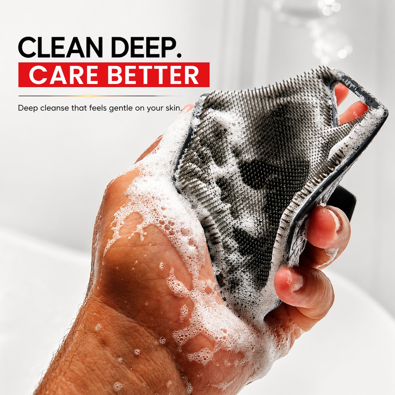 Soft Silicone Bath Brush for Men & Women