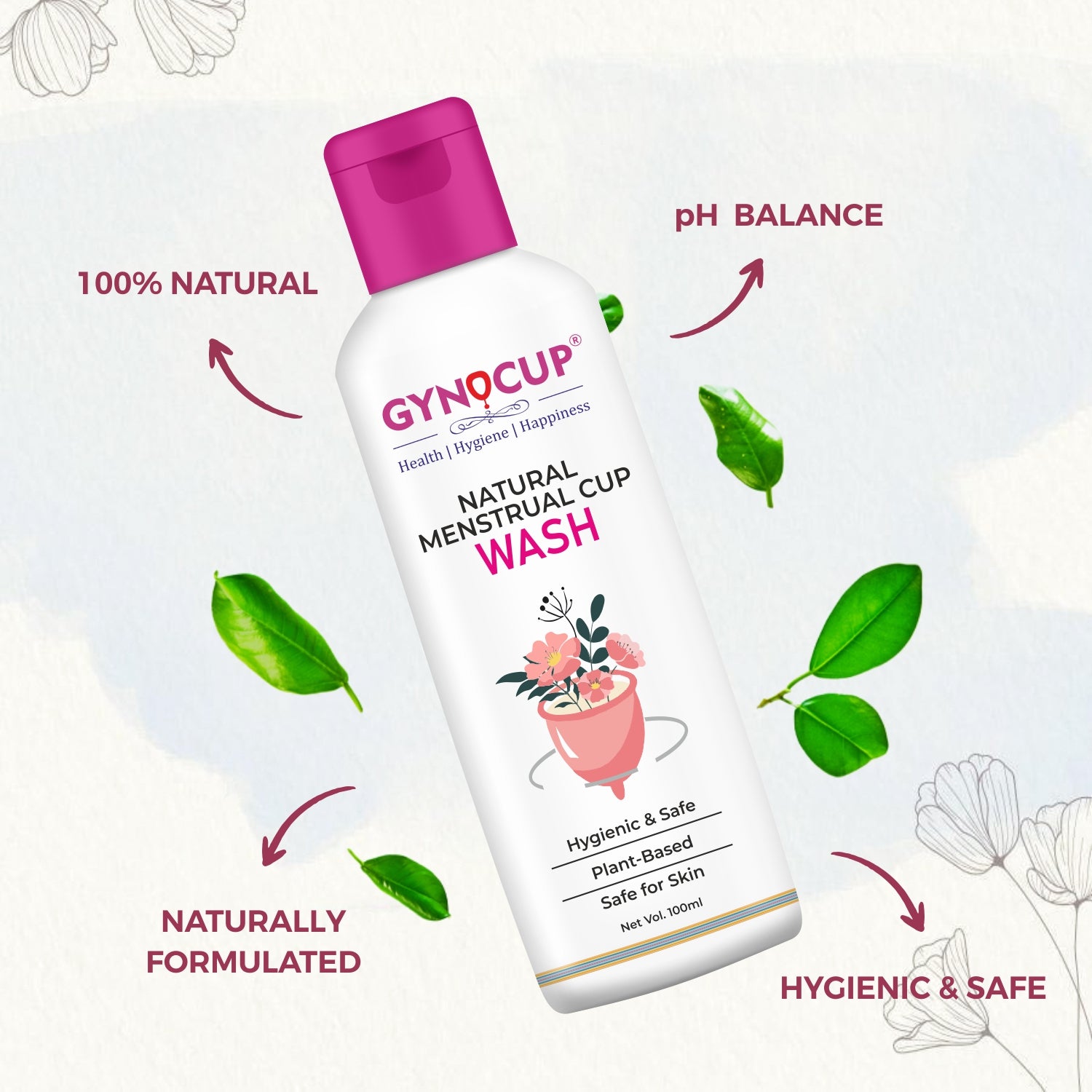 Gynocup Reusable Menstrual Cup hygiene Kit