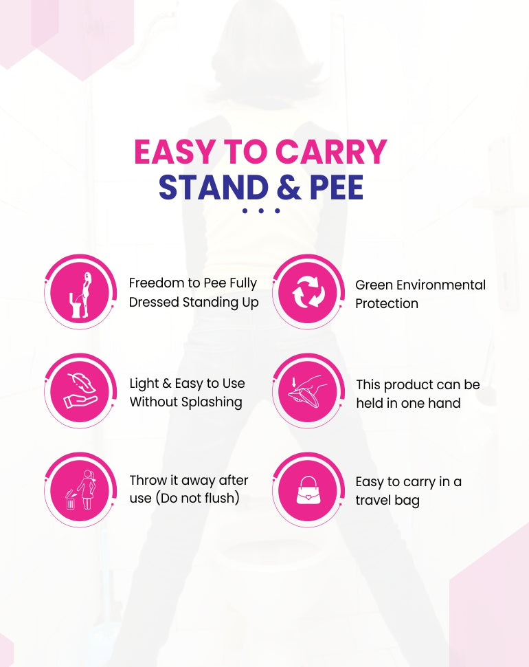 MildCares Disposable Stand & Pee Female Urination Device (Pack of 10)