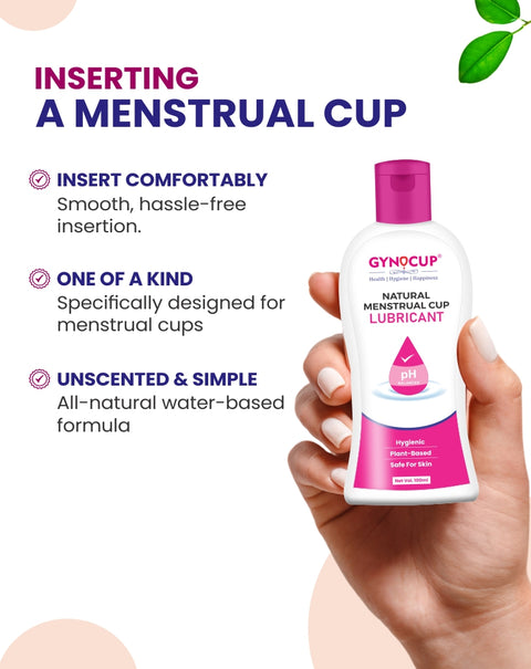 GynoCup Menstrual Cup Lubricant Water Based