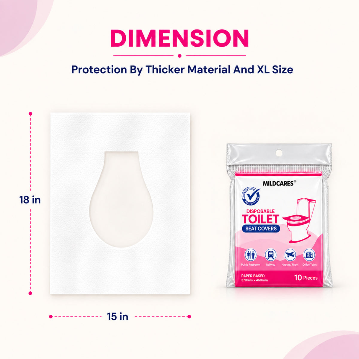 Disposable Toilet Seat Covers – 10 Units