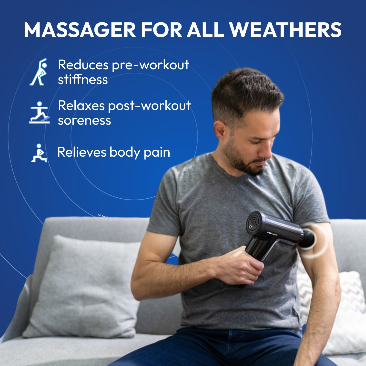 M1 Pro Electric Massage Gun for Pain Relief – 6 Speed