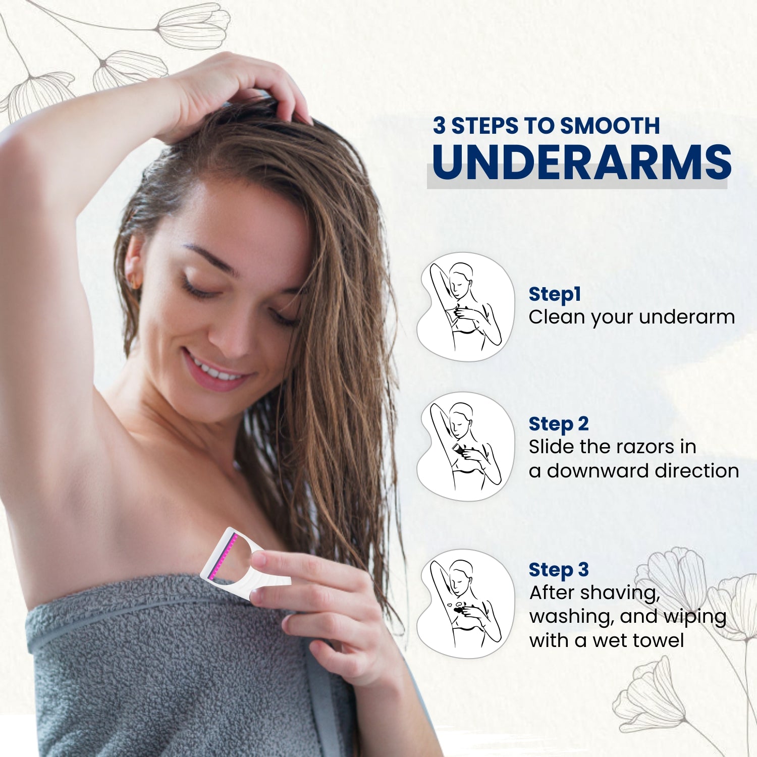 Gynocup Underarm Hair Removal Razor For Women, Girls | Easy to use | No Cut Safe & Comfortable Shaving | Water Resist (Pack of 5)