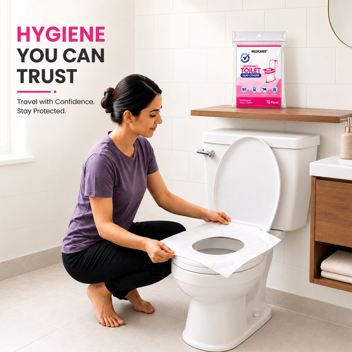 Disposable Toilet Seat Covers – 10 Units