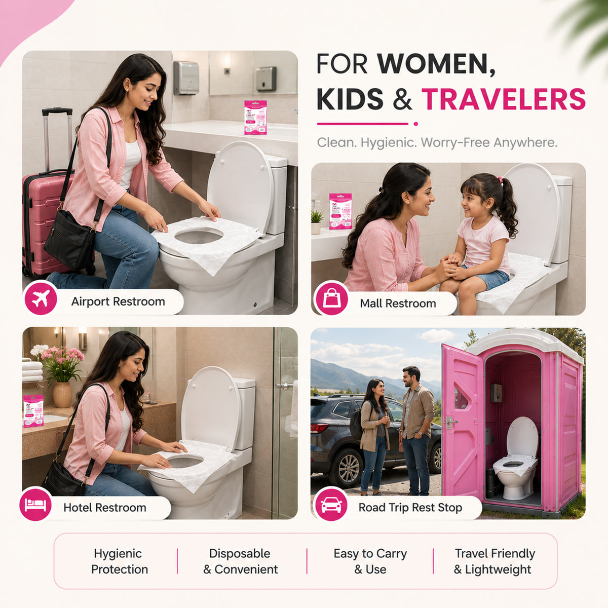 Disposable Toilet Seat Covers – 10 Units