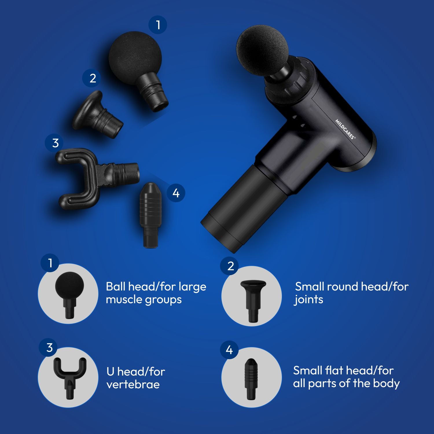 M1 Pro Electric Massage Gun for Pain Relief – 6 Speed