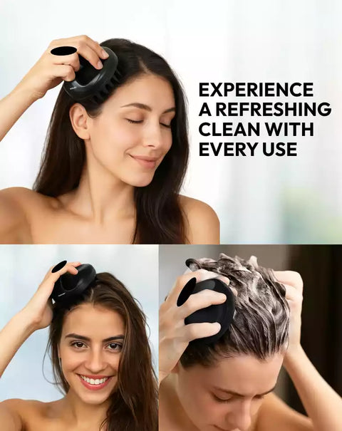 MildCares Hair Scalp Massager Brush For Hair Growth- Shampoo Scrub Hair Massager Soft Silicone Head Massager Scalp Scrubber Exfoliator,Anti-Dandruff Hair Scalp Massager Brush