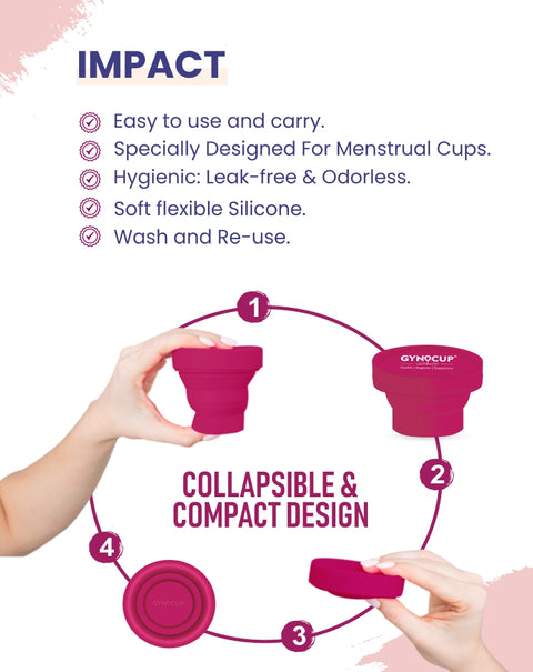 Collapsible Menstrual Cup Sterilizer | Kills 99% Of Germs In 2 Minutes | Microwave Friendly