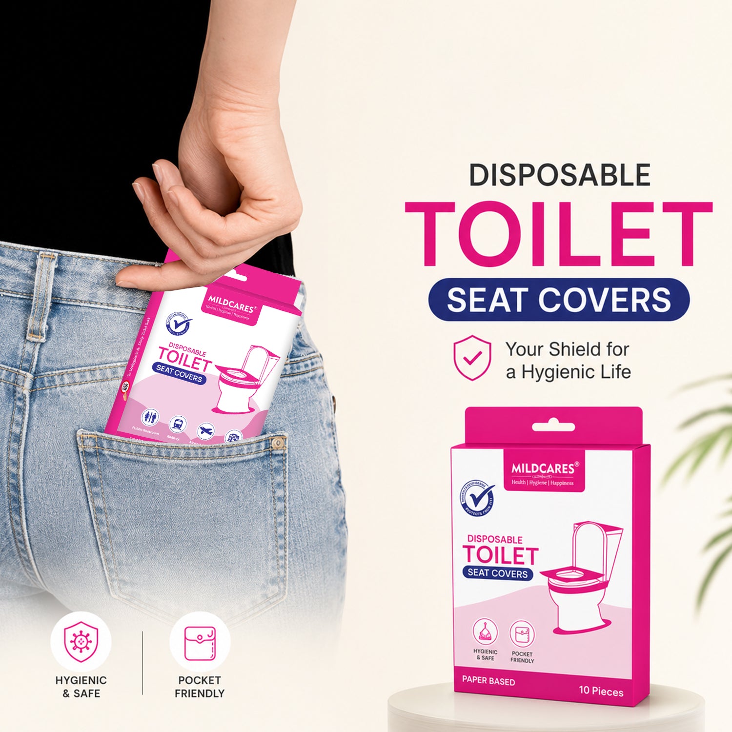 Disposable Toilet Seat Covers – 10 Units