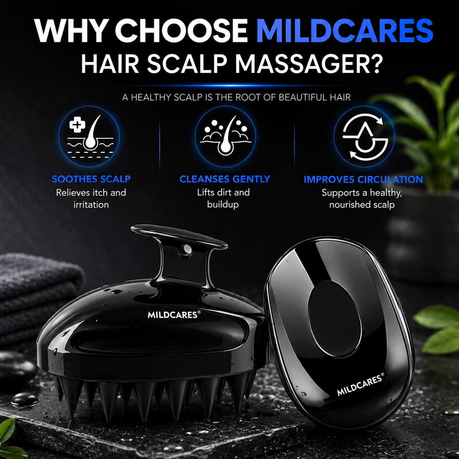 Mouse Scalp Massager Brush for Deep Cleaning & Relaxation