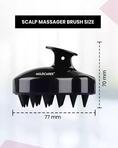 MildCares Hair Scalp Massager Brush For Hair Growth- Shampoo Scrub Hair Massager Soft Silicone Head Massager Scalp Scrubber Exfoliator,Anti-Dandruff Hair Scalp Massager Brush