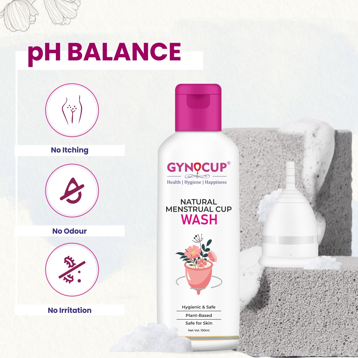 Menstrual Cup Wash for Effective Cleaning & Long-Lasting Use of Menstrual Cup (100ml)
