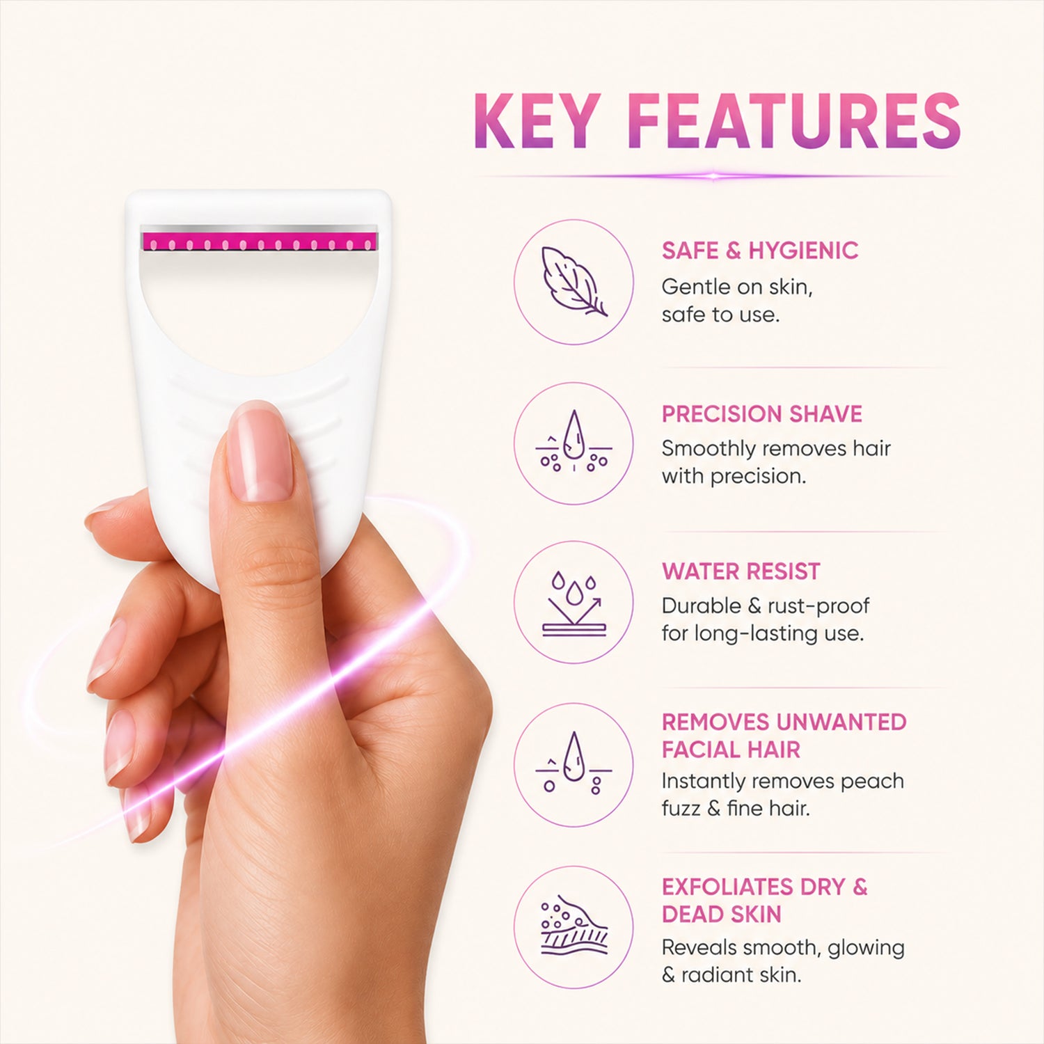 MildCares Glossy Body Razor For Men & Women