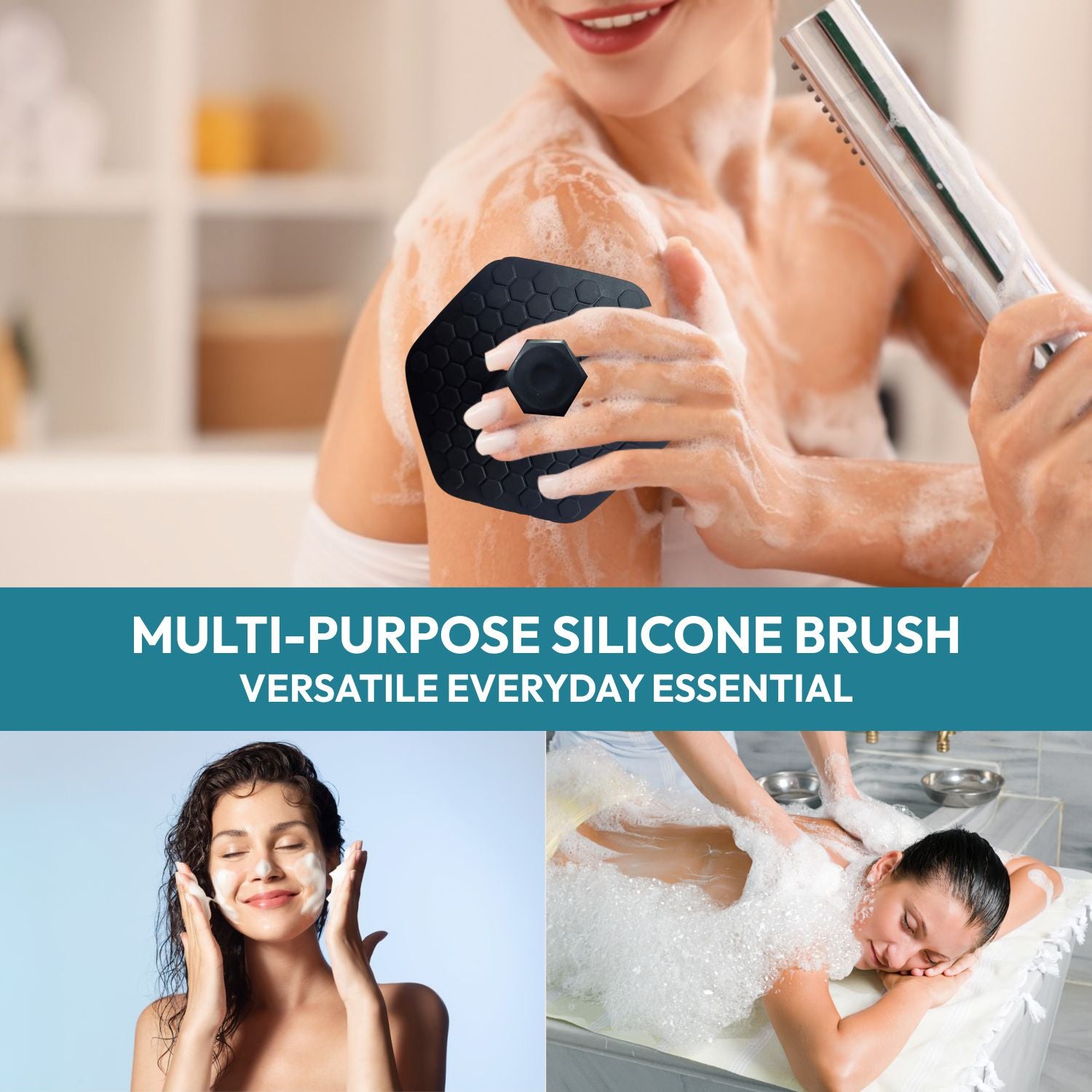 Soft Silicone Bath Brush for Men & Women