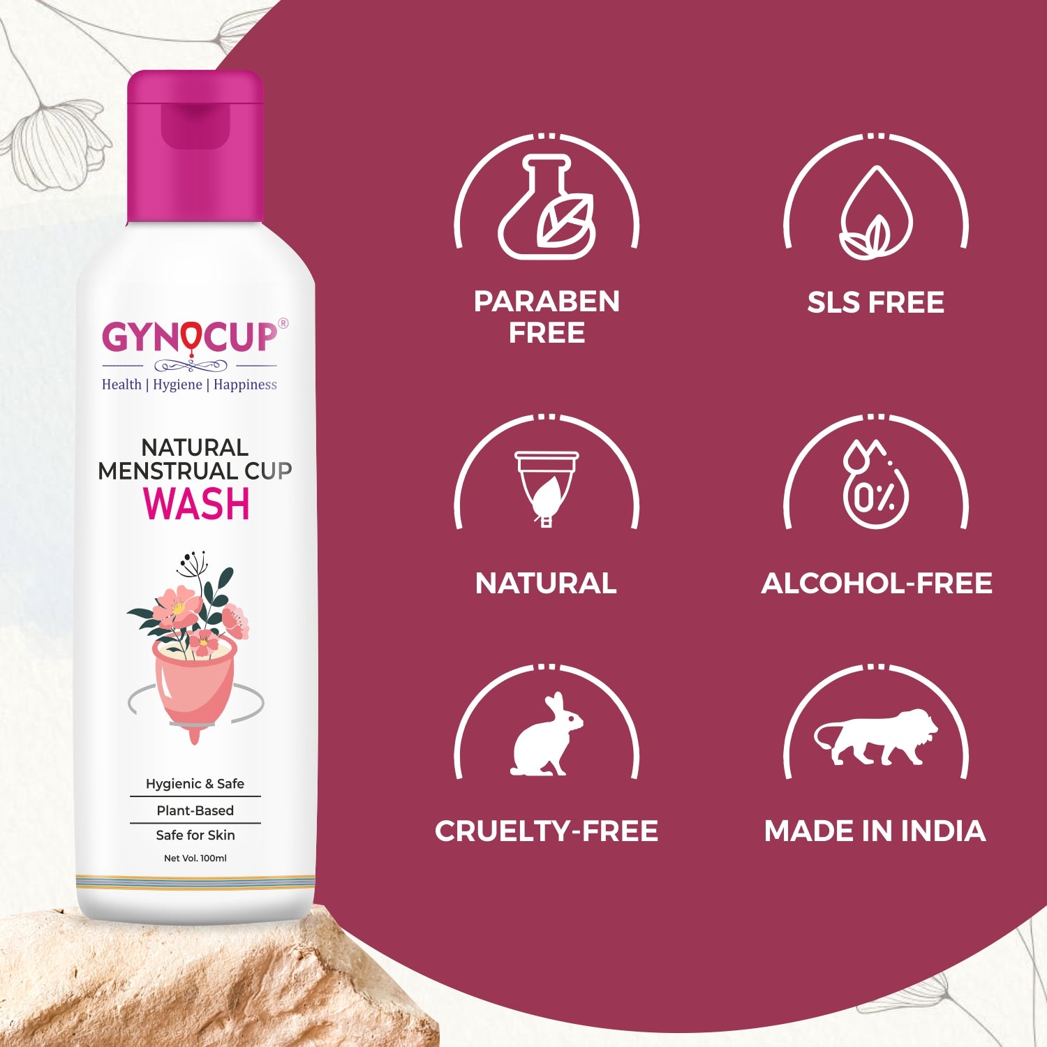 Menstrual Cup Wash for Effective Cleaning & Long-Lasting Use of Menstrual Cup (100ml)
