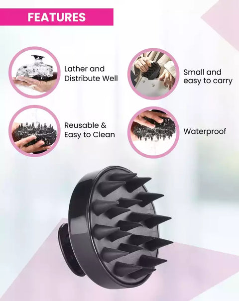 MildCares Hair Scalp Massager Brush For Hair Growth- Shampoo Scrub Hair Massager Soft Silicone Head Massager Scalp Scrubber Exfoliator,Anti-Dandruff Hair Scalp Massager Brush