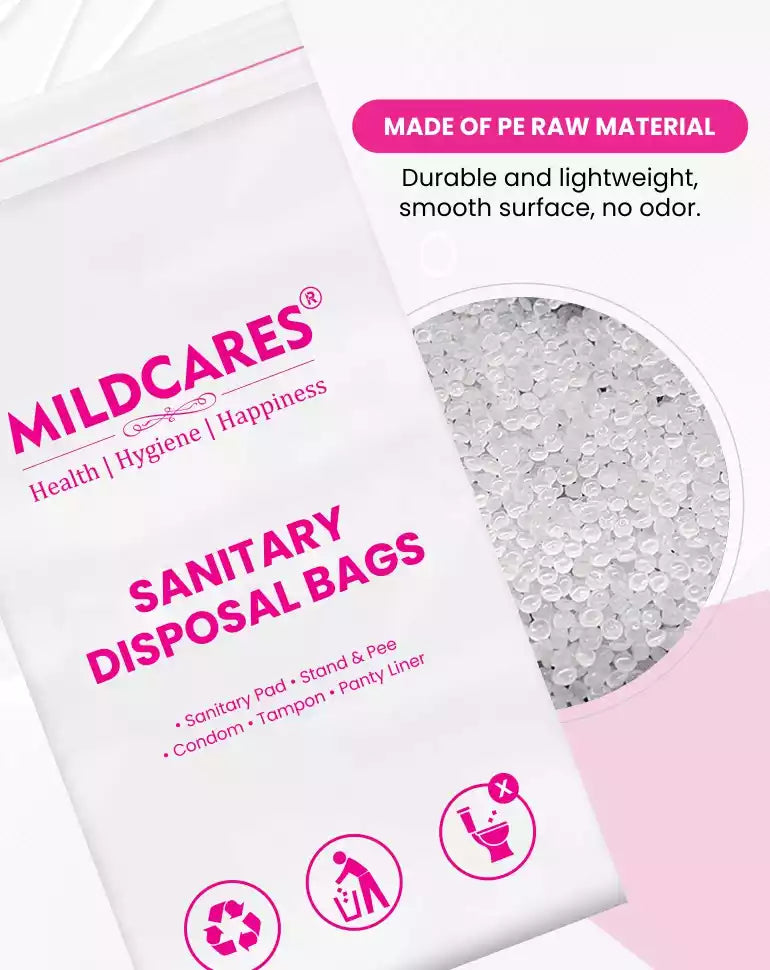 Sanitary Disposal Bags - 25 Bags for Disposal of Tampons, Condoms, Pantyliner, Sanitary Pad & Personal Hygiene Waste Sanitary Pad