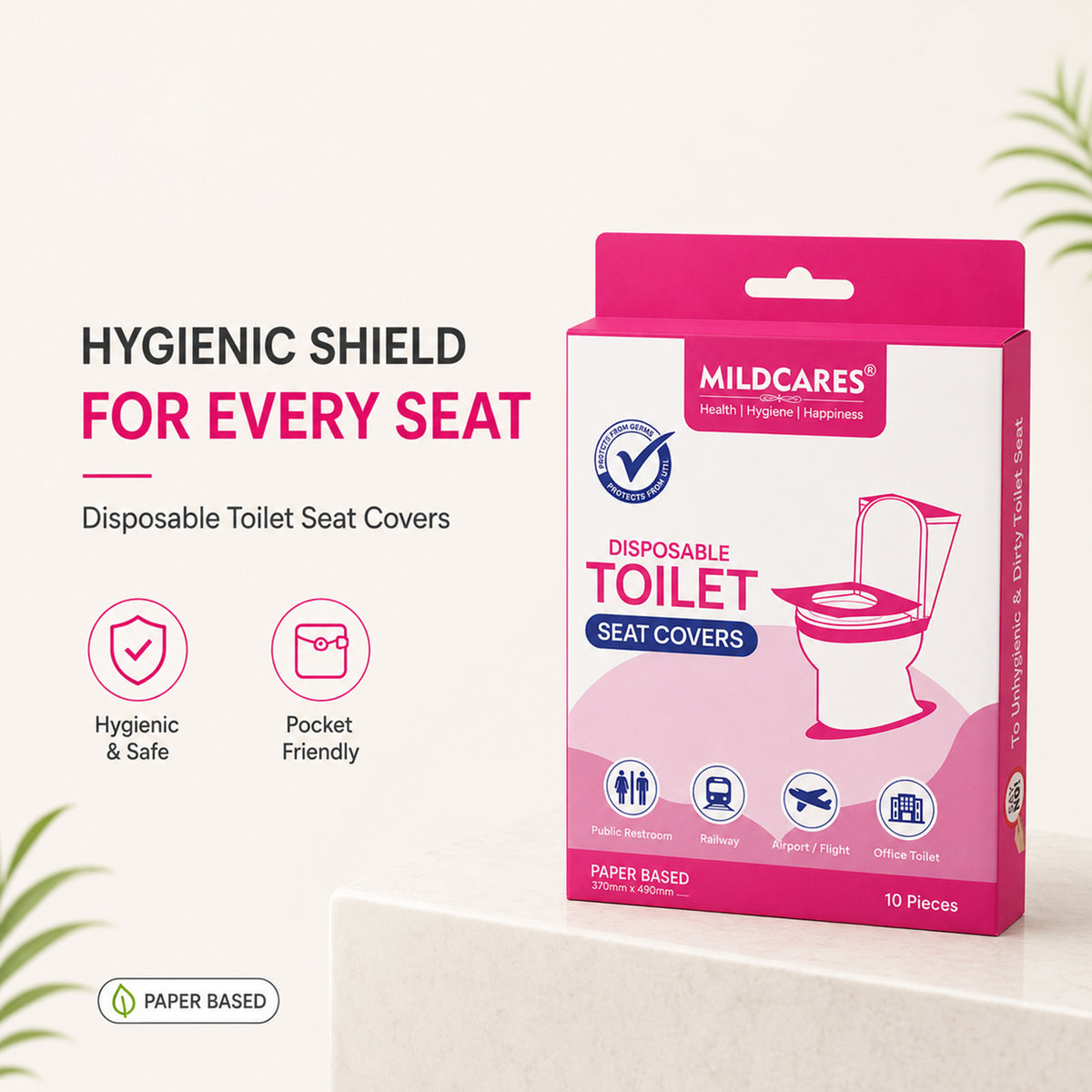 Disposable Toilet Seat Covers – 10 Units