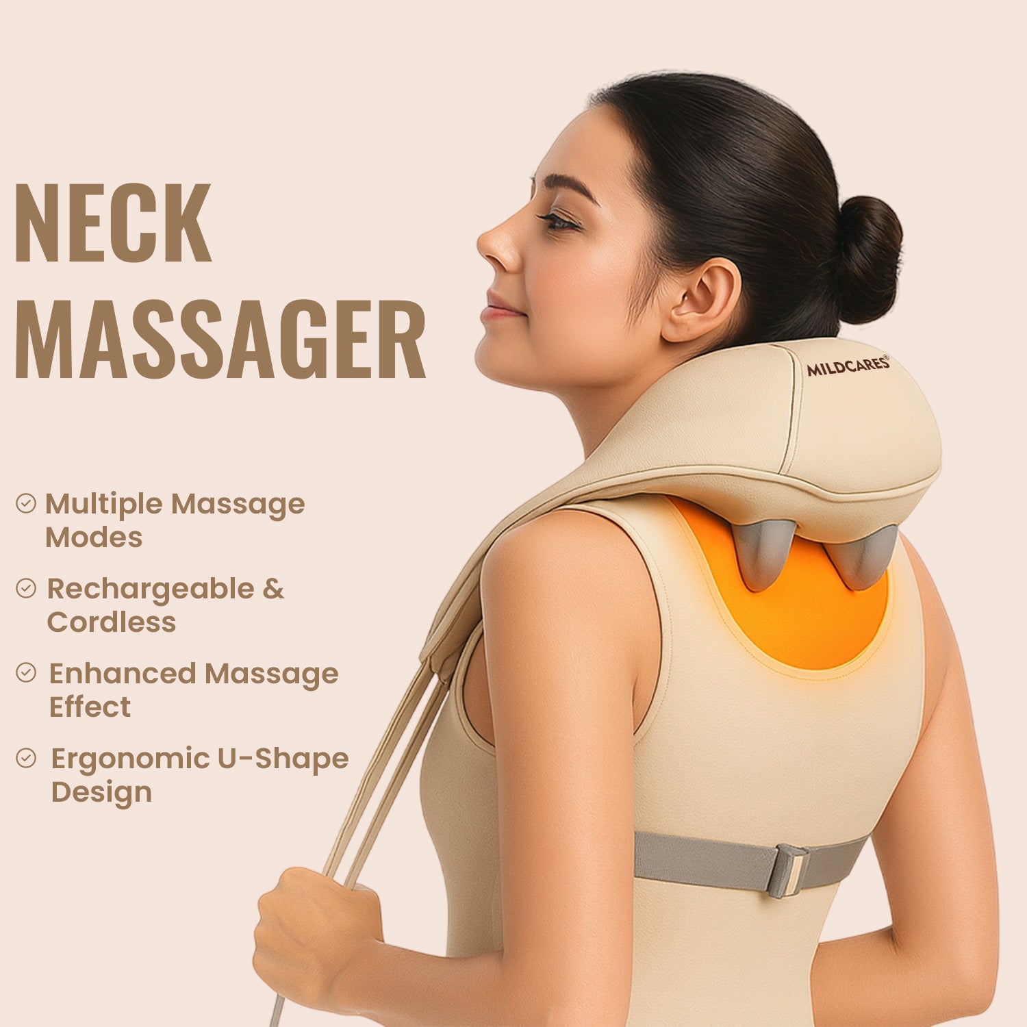 4D Shiatsu Neck & Shoulder Massager with Heat White – Mildcares.com