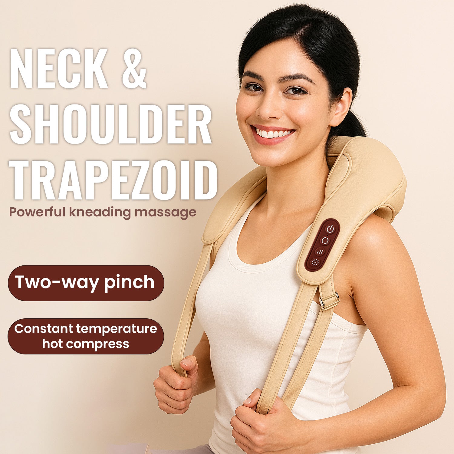 4D Shiatsu Neck & Shoulder Massager with Heat White – Mildcares.com