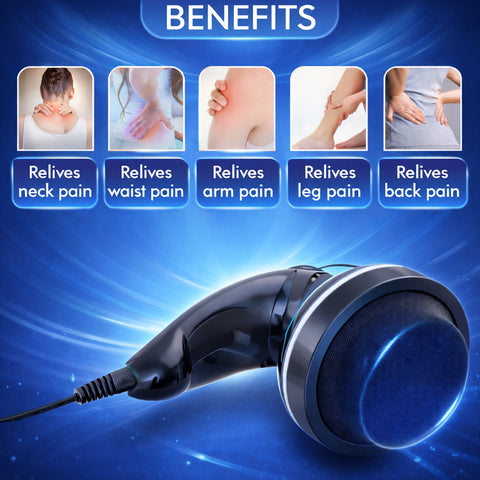 Mildcares  Full Body Massager & Physiotherapy Machine | Handheld Electric Hammer & Gun Massager for Back, Neck, Shoulder & Leg Pain Relief With 3 Attachments Massager  (Black)