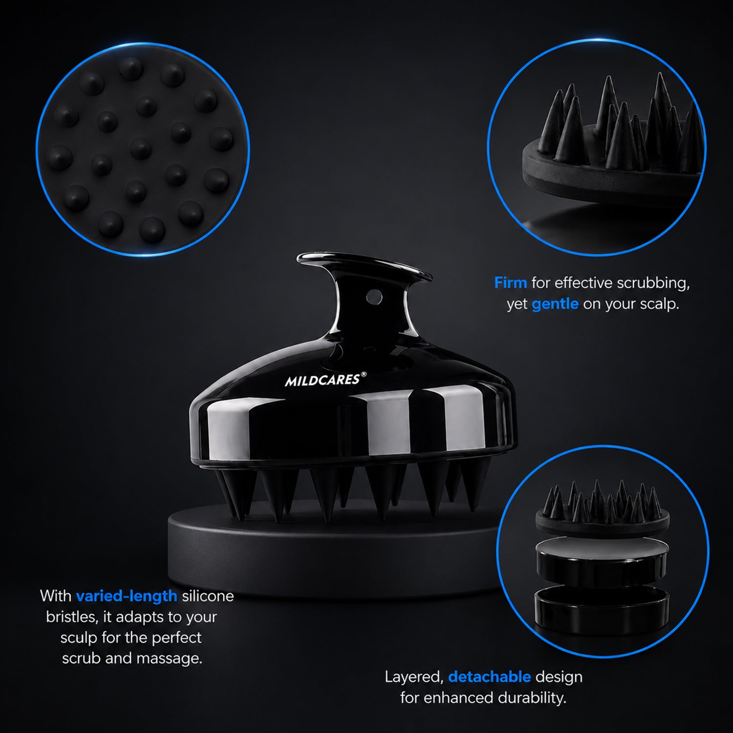 Scalp Massager Brush for Hair Growth & Dandruff Control
