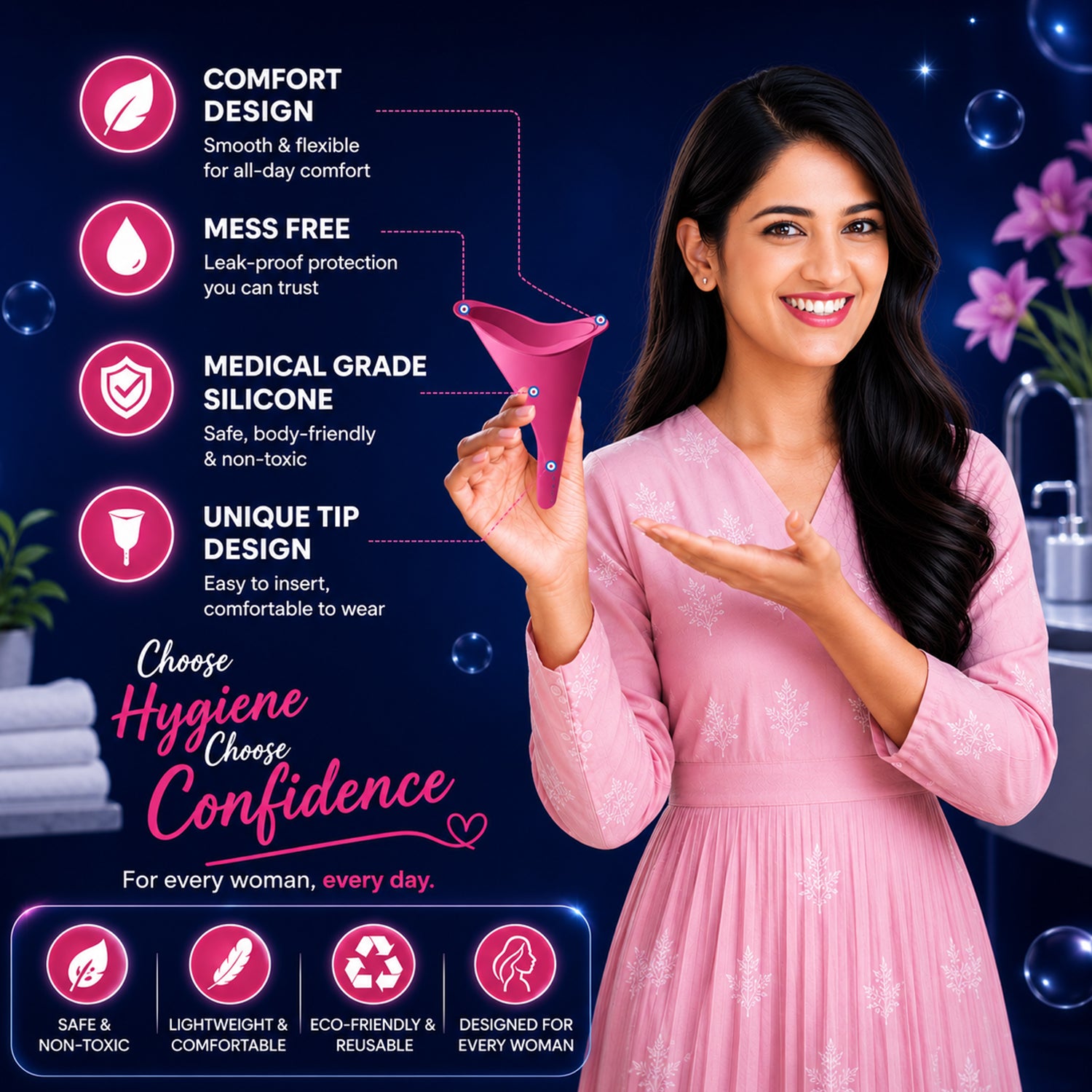 MildCare Reusable Stand and Pee Women’s Urinator