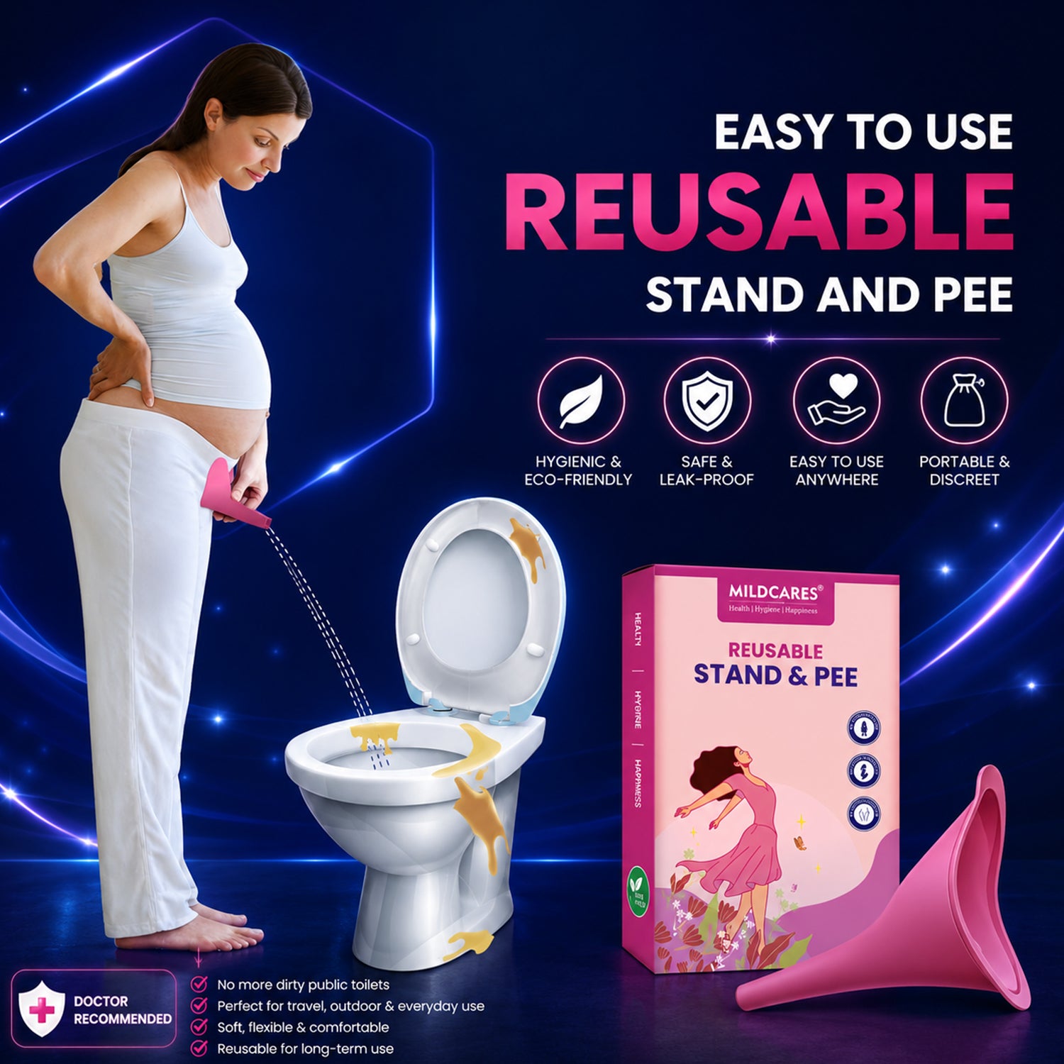 MildCare Reusable Stand and Pee Women’s Urinator