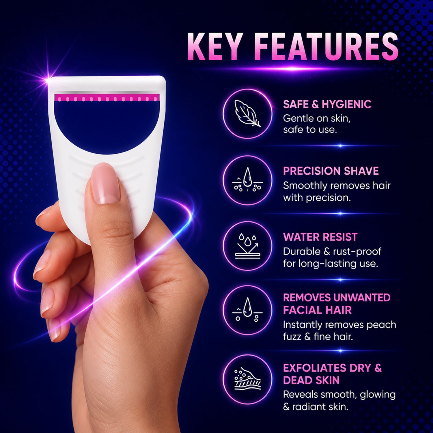 MildCares Glossy Body Razor For Men & Women