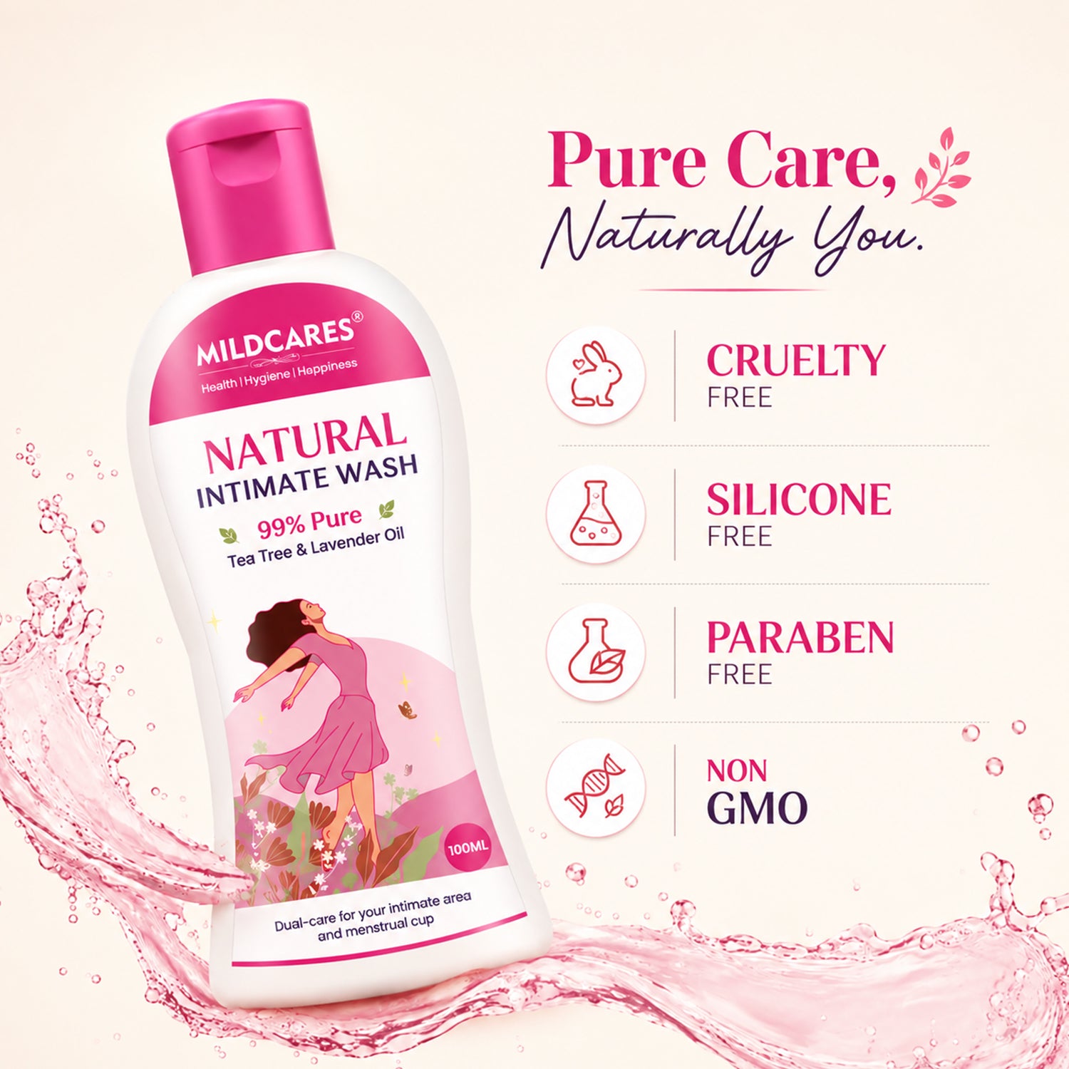 MildCares Natural Intimate Wash : Keep Your Intimate Area Healthy And Fresh (Women)