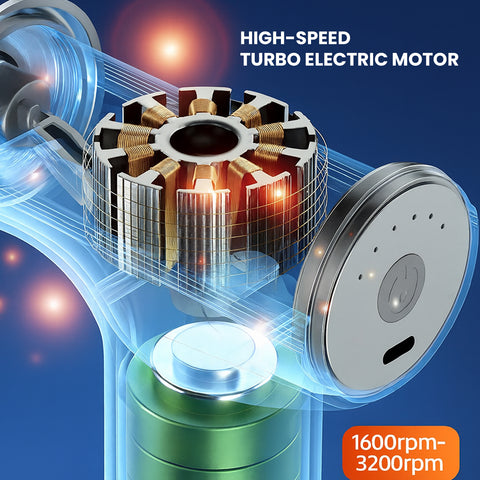 Mildcares M1 Full Body Massager Gun for Pain Relief | Deep Tissue Therapy | 6-Speed Settings, 4 Heads, Rechargeable Silent Motor – Electric Massager for Pain Relief Massager