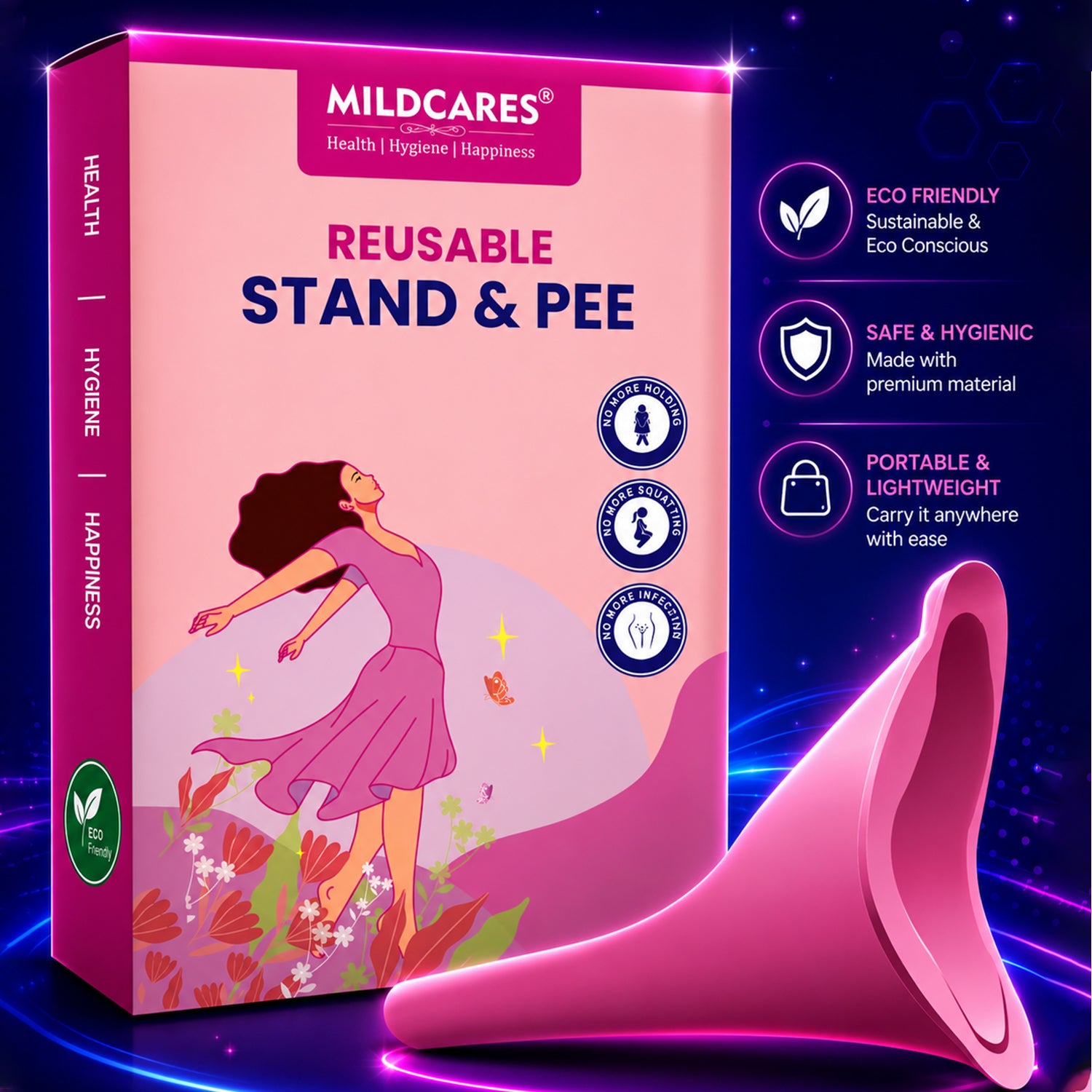 MildCare Reusable Stand and Pee Women’s Urinator
