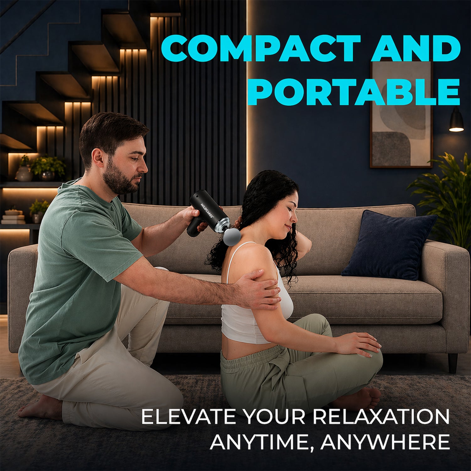 M1 Electric Massage Gun – 6 Speed, Silent Motor