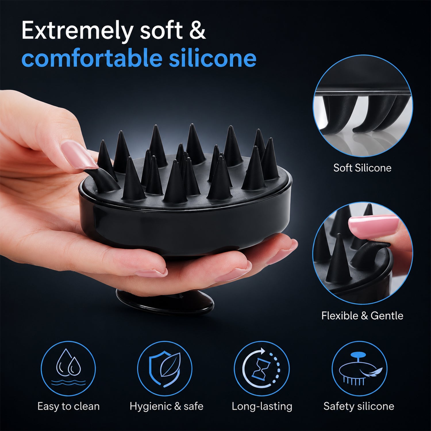 Scalp Massager Brush for Hair Growth & Dandruff Control