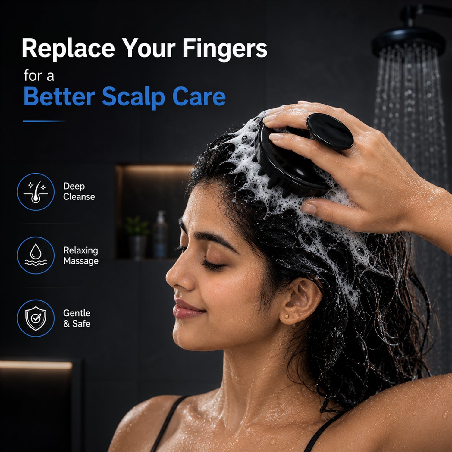 Scalp Massager Brush for Hair Growth & Dandruff Control
