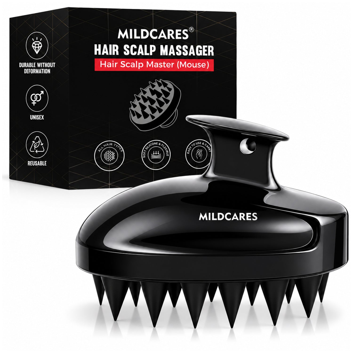 Mouse Scalp Massager Brush for Deep Cleaning & Relaxation